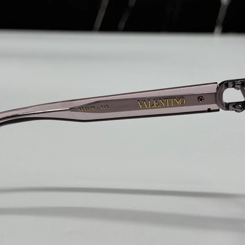 NEW VALENTINO V-SIDE VLX-131C PINK SQUARE EYEGLASSES VALENTINO